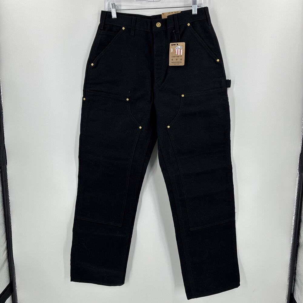 Carhartt Double Knee Pants Men 32x32 Duck Canvas B01 BLK USA NWT Deadstock Y2K